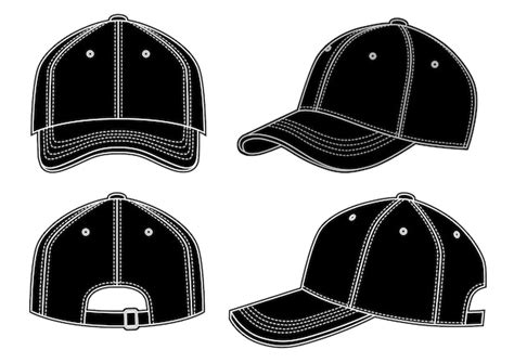 Black Baseball Hat Template