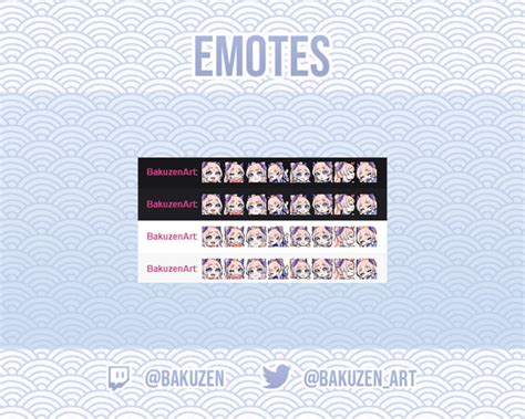 Kokomi Genshin Impact Emote Pack For Twitch Discord And Youtube Etsy