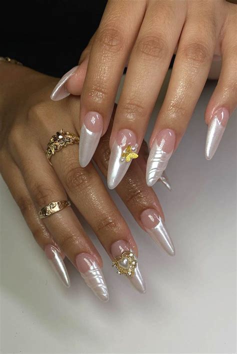 Gorgeous Bridal Nail Ideas For Your Big Day Dainty Pearl Nails