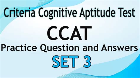 Ccat Practice Question And Answer Set With Explanation Youtube