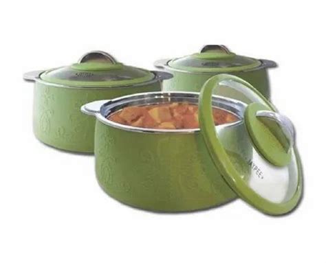 Food Grade Plastic Jaypee Fabrene Green Casserole Set For Home At Rs