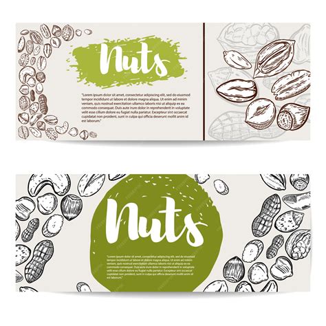 Premium Vector Nuts Flyer Template With Border From Nuts