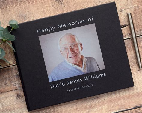 Personalised Condolence Book Book Of Remembrance Happy Etsy UK