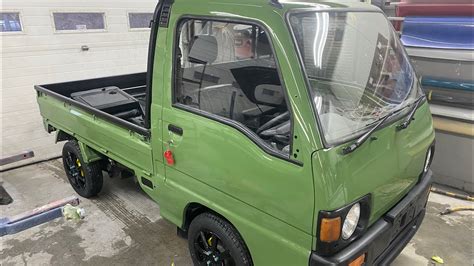 Subaru Mini Truck Restored In Porsche PST Olive Green YouTube