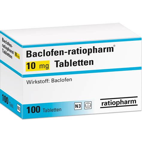 Baclofen Ratiopharm® 10 Mg Tabletten Ratiopharm Gmbh