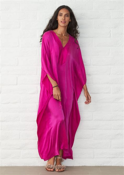 Long Silk Caftan Kaftan Bohemian Dress Maxi Dress One Etsy