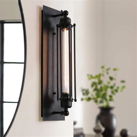 Lnc Modern Industrial Black Linear Wall Sconce 1 Light Bathroom Vanity