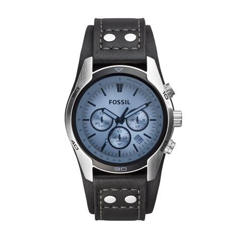 Fossil Gents Fossil Stainless Steel Chronograph Watch With Black