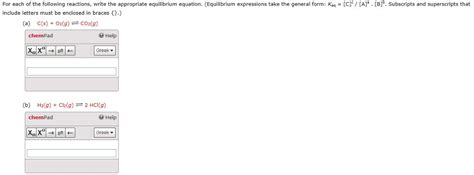 Solved For each of the following reactions, write the | Chegg.com 