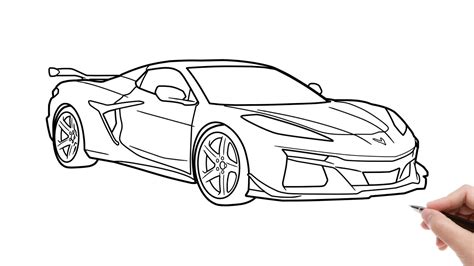 Drawing Chevrolet Corvette C8 Z06 How To Draw A Chevy Corvette 2023