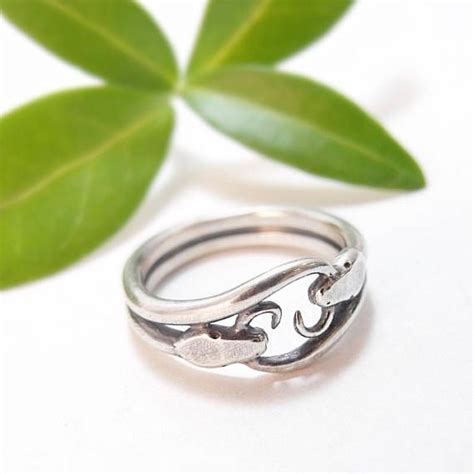 Silver Snake Ring Double Ouroboros Ring Statement Ring Etsy Snake