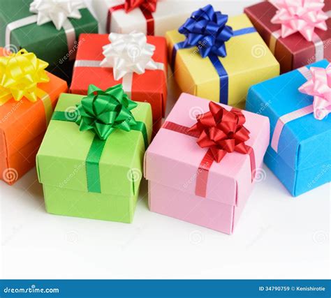 Multi Color T Boxes Stock Image Image Of Ribbons 34790759