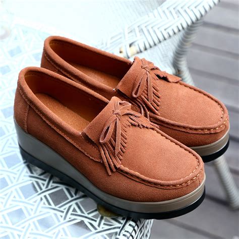 Women Tassel Moccasins Platform Shoes Uber7