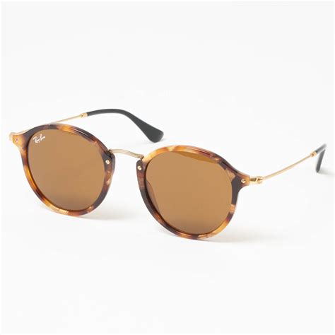 Ray Ban Round Store Fleck Brown Tortoise Gold Sunglasses