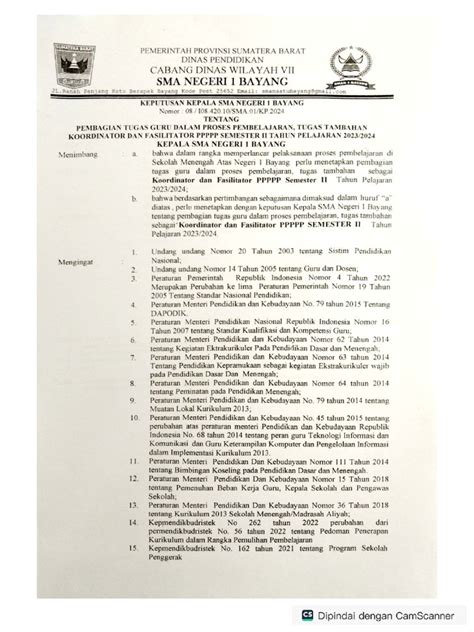 Sk Koordinator Dan Fasilitator P5 Pdf