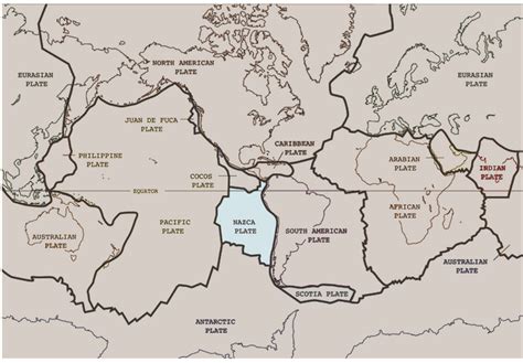 World plates boundaries with emphasis on interconnection of Cocos ...