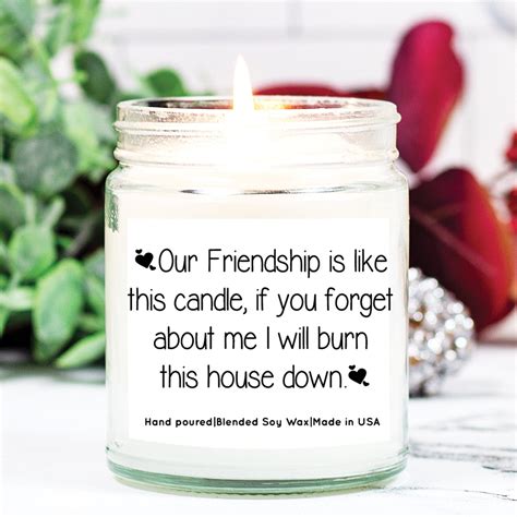 Our Friendship Is Like This Candle Best Friend Candle Funny Etsy