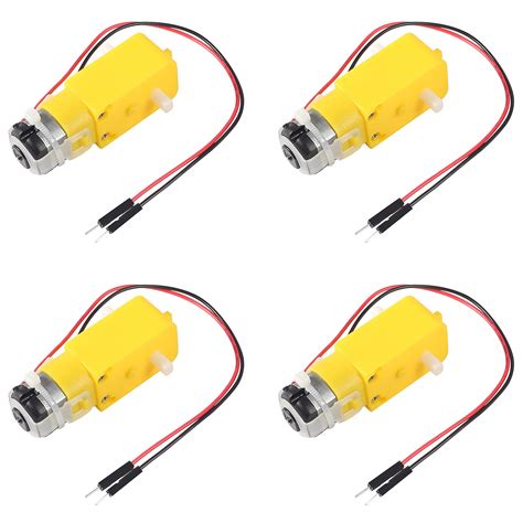 Buy Dealikee 4 Pcs Tt Motor Dc Gearbox Motor Dual Shaft 200rpm Dc 3 6v