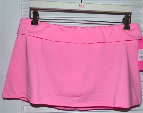 LILLY PULITZER Calah Skirted Swim Bottom Solid PINK SHANDY Size 14 NWT