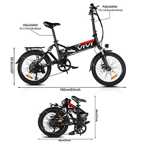 Vivi Folding Electric Bike Electric Commuter Bicycle With V Ah