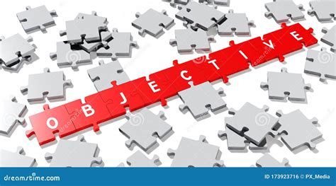 Objective - Jigsaw Puzzles Concept Stock Illustration - Illustration of ...
