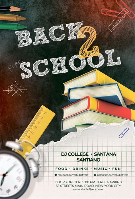 Back 2 School Free Psd Flyer Template Free Psd