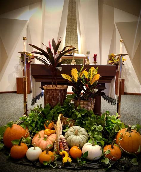 Thanksgiving Altar Thanksgiving Church Decorations Fall Church