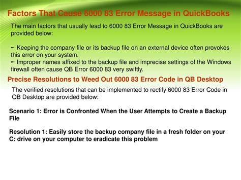 PPT QuickBooks Error 6000 83 An Updated Guide With Resolutions