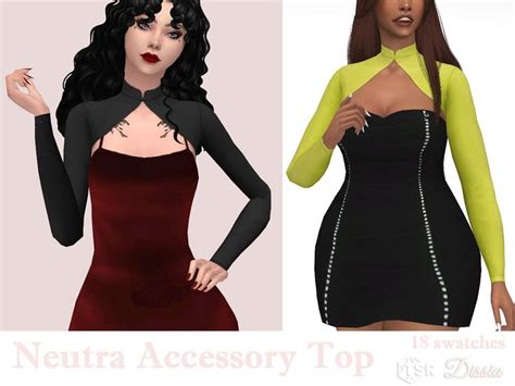 Dissia S Neutra Accessory Top In Sims Clothing Sims