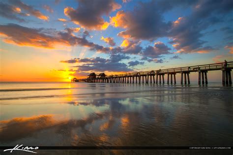 Naples Florida Sunset at The Naples Pier | Royal Stock Photo