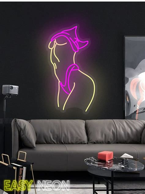 Body Neon Sign Girl Body Neon Sign Woman Neon Sign Lady Etsy