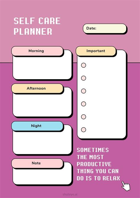 21 Free Printable Self Care Planner Templates For A Better You Shuteye