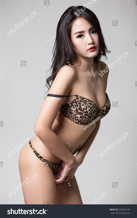 Beautiful Sexy Asian Woman Lingerie Stock Photo 203091733 Shutterstock