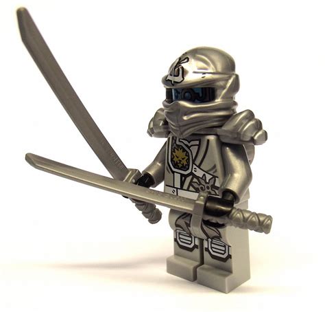 Lego Ninjago Minifigur Titanium Zane Silberner Ninja Mit