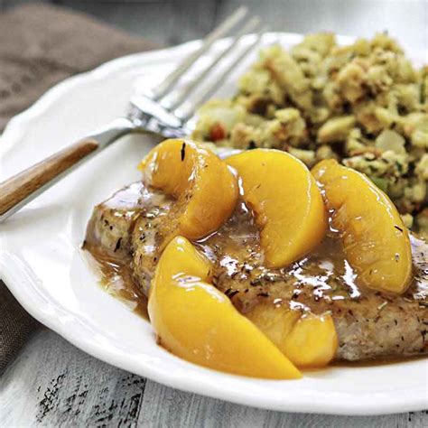 Herb Rubbed Pork Chops With Peach Sauce Mccormick