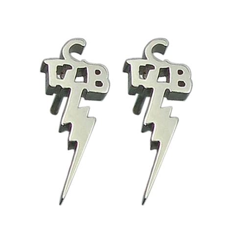 Elvis Presley Tcb Logo Earrings Silver Fiftiesstore