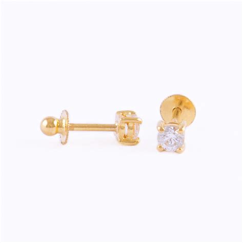 22kt Yellow Gold Ear Stud Es0000001 Swarnamahal Jewellers Ltd