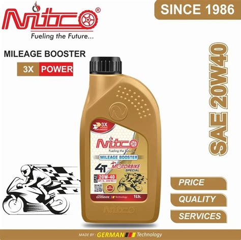 Nitco Motorbike 4t 20w40 Bike Engine Oil For Automotive Bottle Of 1