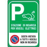 Cartello Stazione Di Ricarica Veicoli Elettrici Con Di Seg