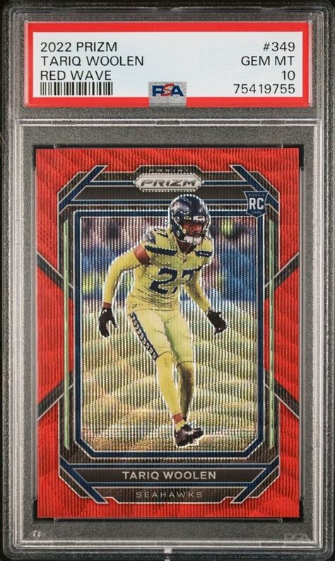 Panini Prizm Tariq Woolen Rookie Red Wave Prizm Rc Psa Gem