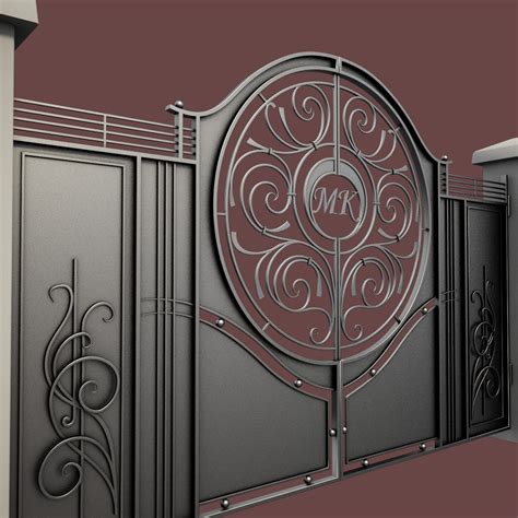 Puerta De Hierro Forjado Modelo D Max Fbx Obj Free D