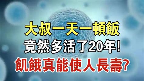 大叔一天一頓飯，竟然多活了20年？ 美科學家研究發現：飢餓時，細胞會吃掉自己 中老年驛站 Youtube