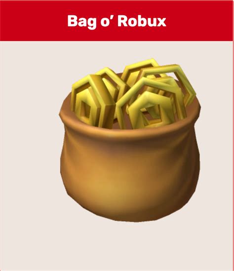 Rare Verified Roblox Admin Exclusive Bag O Robux Back Accessory 1 Code Only Ebay