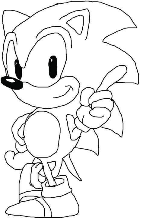 Classic Sonic Line Art By Uchiharas On Deviantart