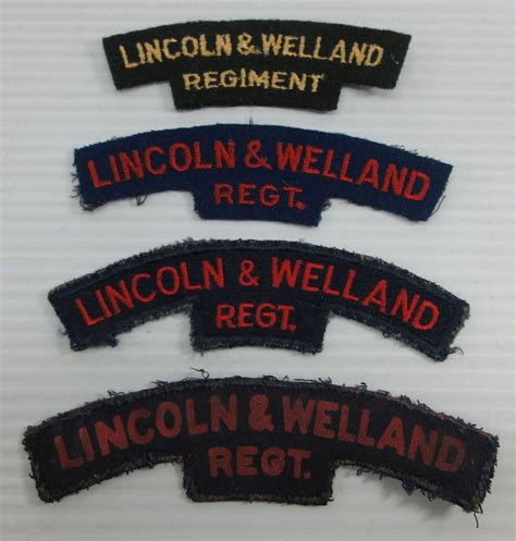 Lincoln Welland Regiment Cloth Patch Lot Of Ebay