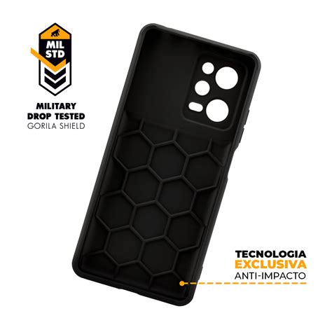 Kit Capa Symetric Preta E Película Hydrogel Hd Para Xiaomi Poco X5 Pr