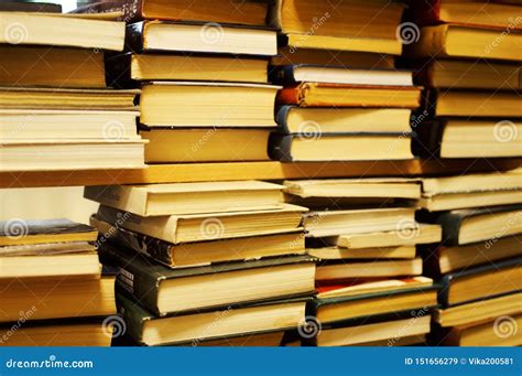 Piles Of Old Books In Library Stock Image Image Of School River