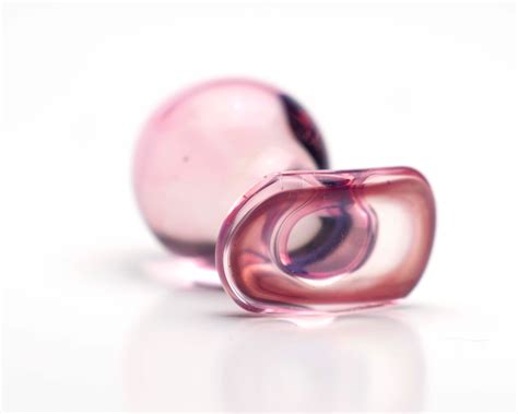 Glass Anal Plug Small Pink