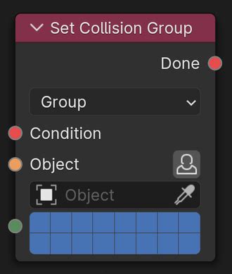 Set Collision Group UPBGE Manual