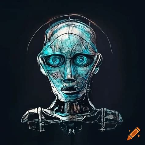 Futuristic Robot Illustration On Craiyon